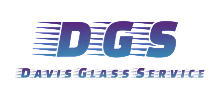 Blue-purple DGS logo with “Davis Glass Service” beneath it on a white background