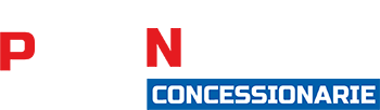 Le lettere rosse "P" e "N" si trovano sopra un riquadro rettangolare blu contenente la parola bianca "CONCESSIONARIE".