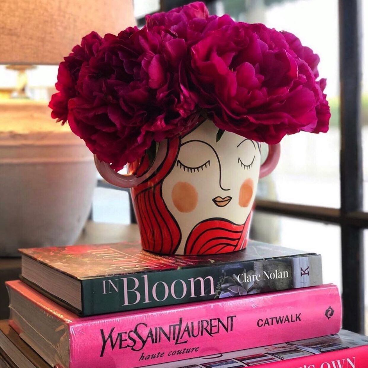 Flower Vase With Flowers And Books — Homewares Store In Central Highlands,QLD