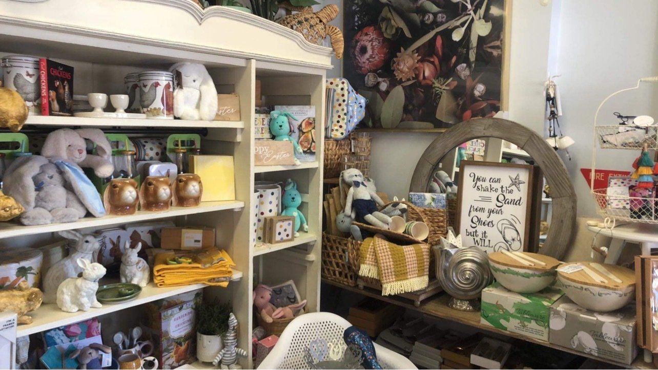 A room filled with shelves filled with lots of items.