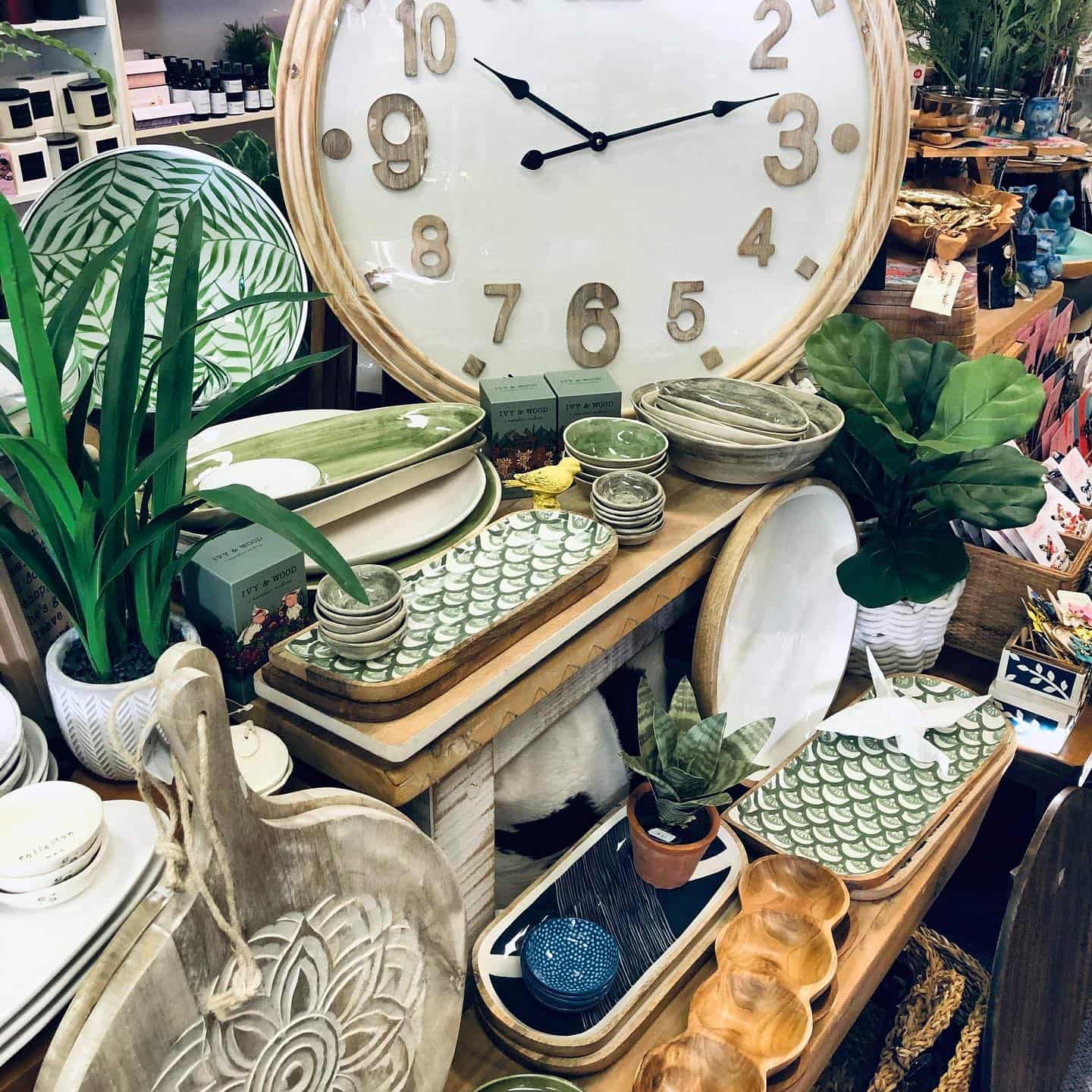 Clock, Cutting Boards, Saucers And Plates In Store — Homewares Store In Central Highlands,QLD