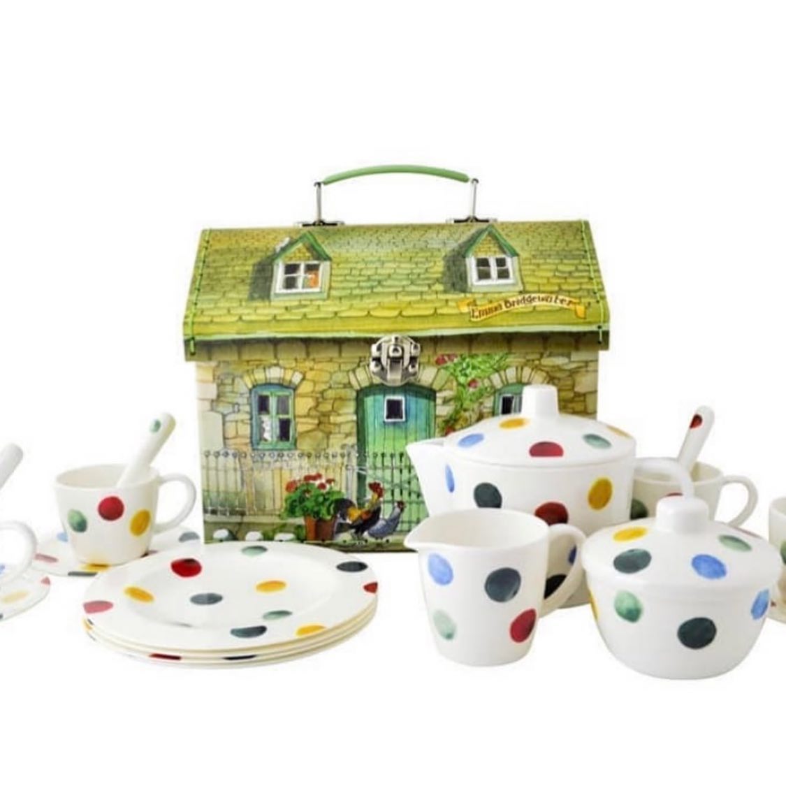 Green House And Polka Dots Tea Set — Children & Babywear In Central Highlands, QLD