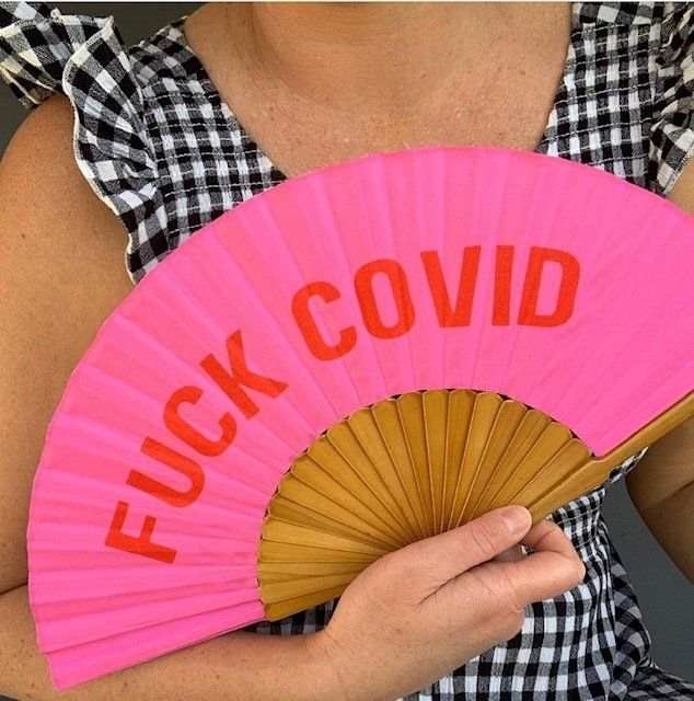 Pink Hand Fan — Homewares Store In Central Highlands,QLD