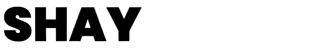 The word shay is written in black on a white background