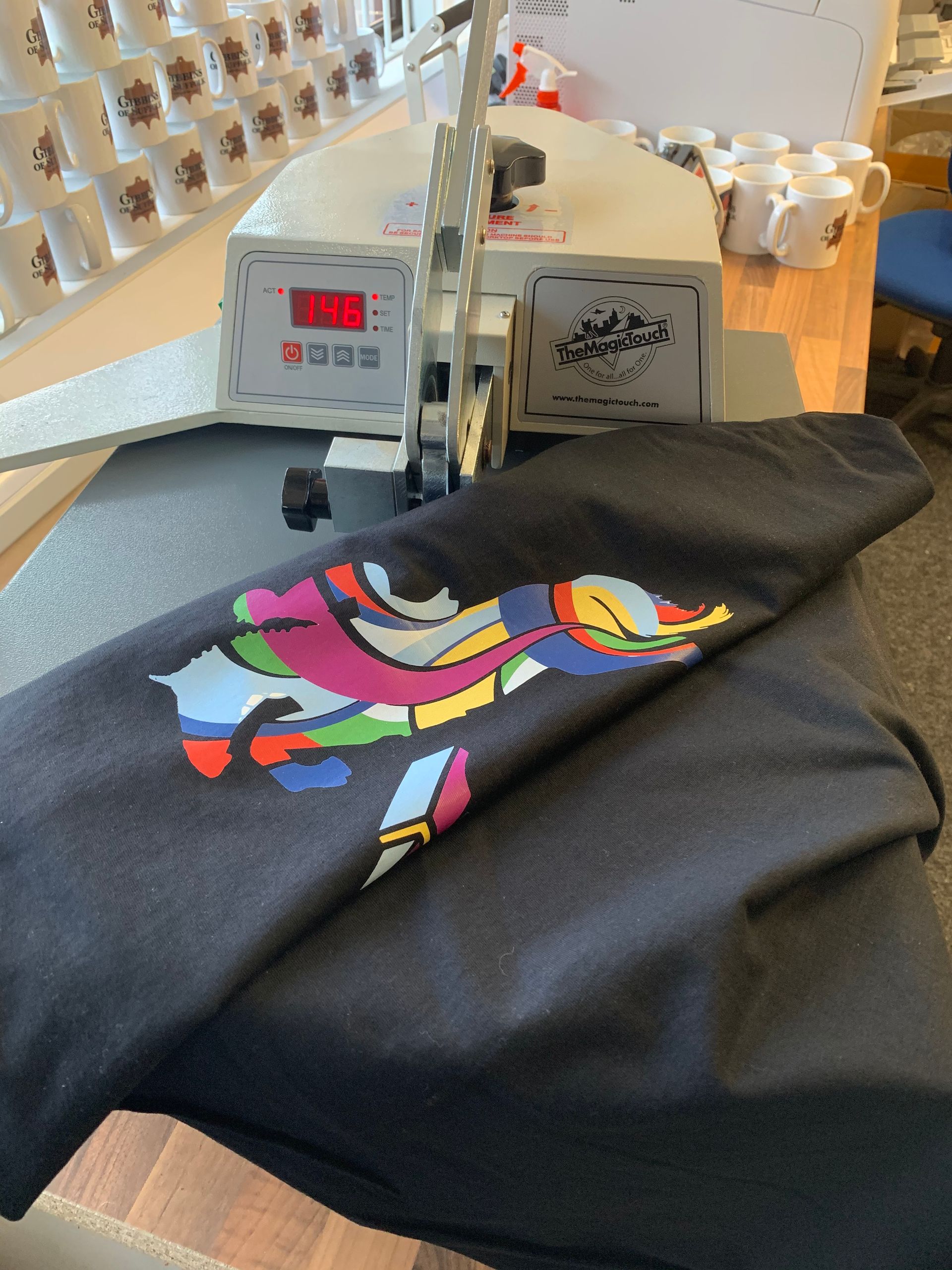Garment printing on a heat press