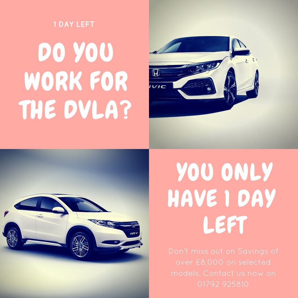1 Day Left - Call us NOW - 01792 925810