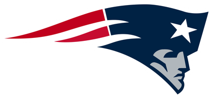 New England Patriots logo featuring a head with a star and red and blue streaks.