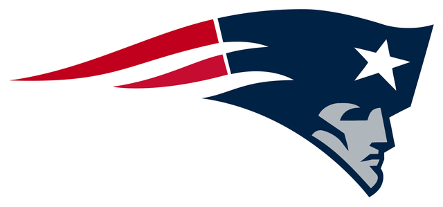 New England Patriots logo featuring a head with a star and red and blue streaks.