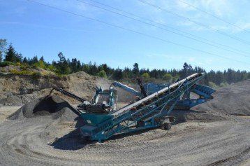 Big Pile of Gravel -landfill site  in Tumwater, Washington