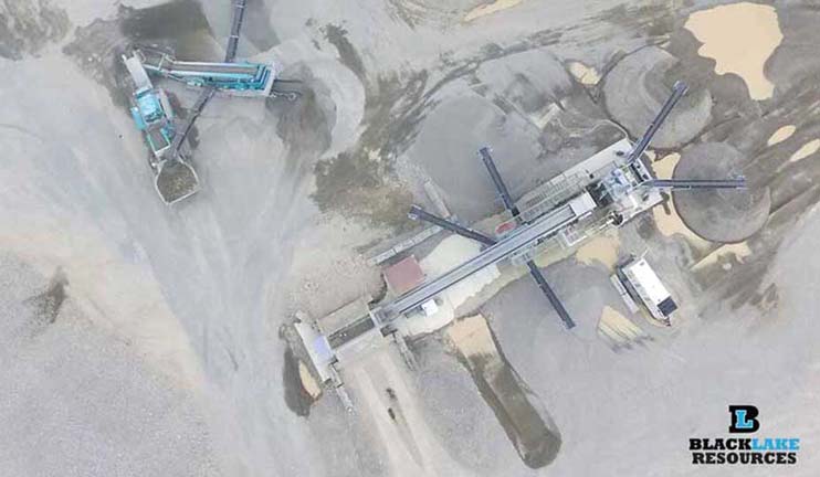 Aerial View of the Crusher and Wash Plant