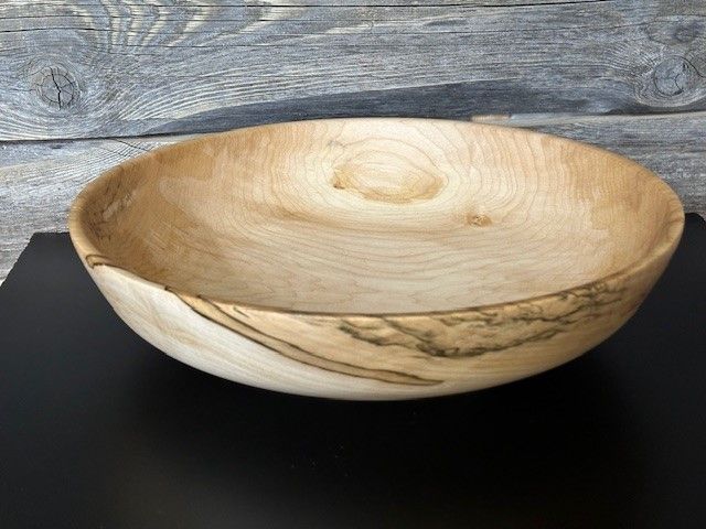 Large salad bowl made from Maple wood.