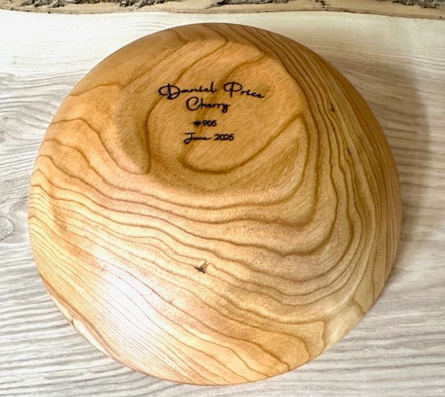 Wood Salad Bowl Made With Cherry Wood Kawartha Lakes Hand Turned Wood Salad Bowls