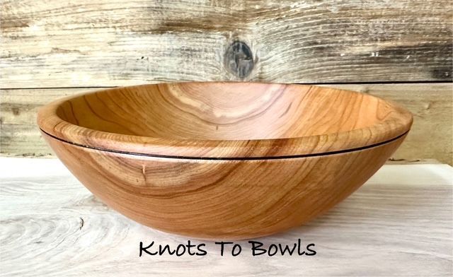 Cherry Salad Bowl. Canadian Made Wood Salad Bowl.