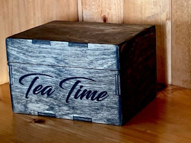 Rustic farm house grey tea bag box