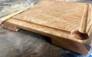 Wooden cutting board.