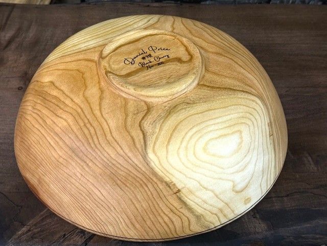 Large wood salad bowl from the Kawartha Lakes.