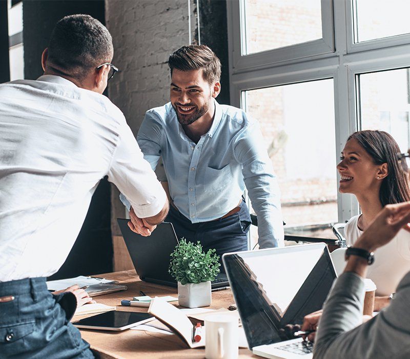 Cheap insurance — Young Men in Smart Casual Wear Shaking Hands in Decatur, GA