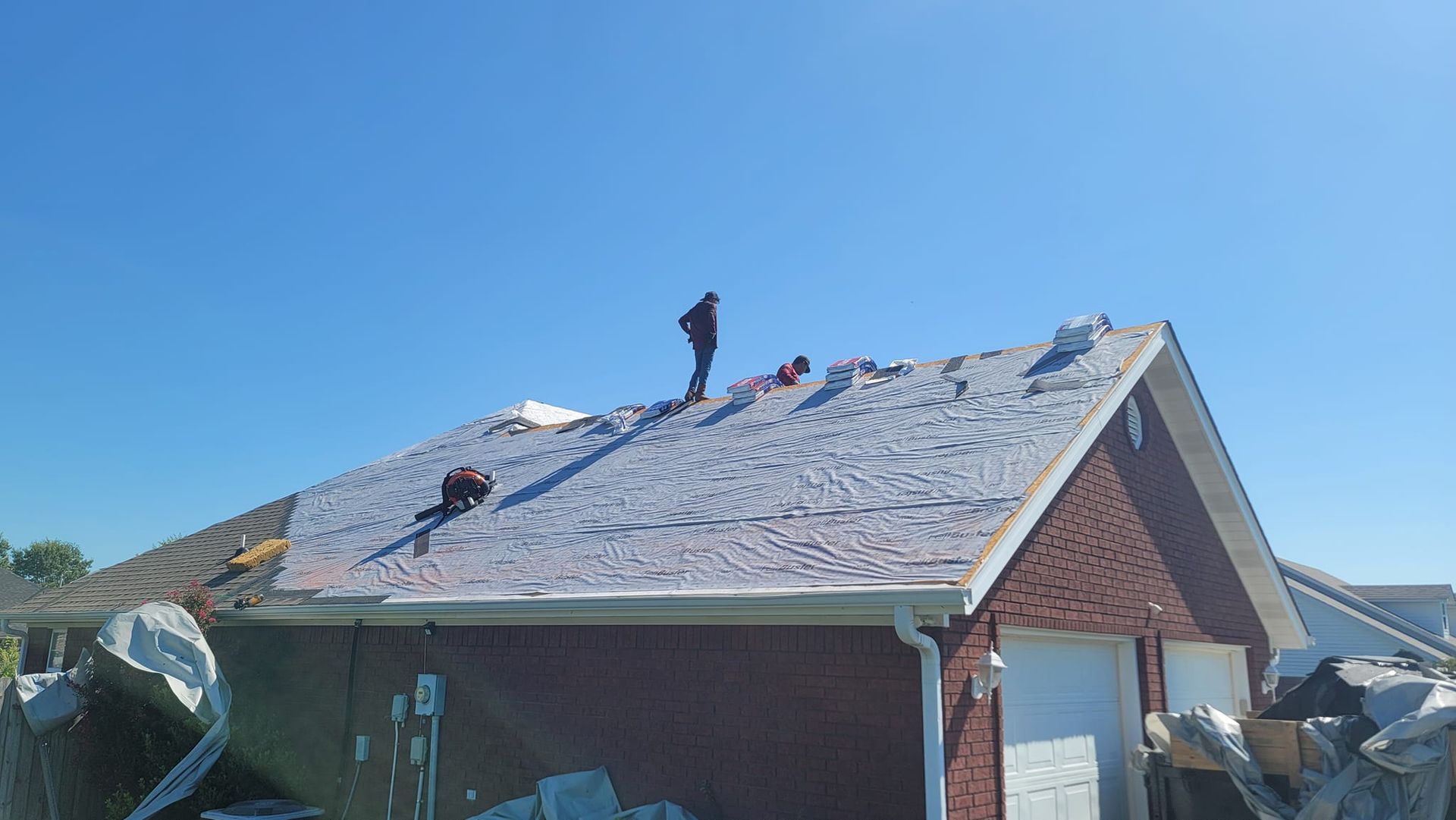 Storm damage roof inspection in Brookland, AR