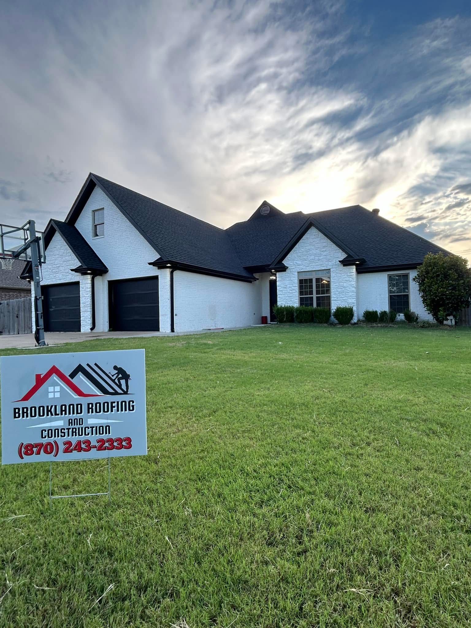 Asphalt shingle roofing service in Brookland, AR