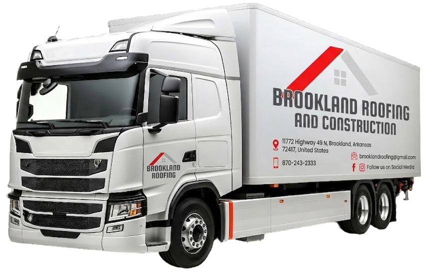 Brookland Roofing and Construction service vehicle 