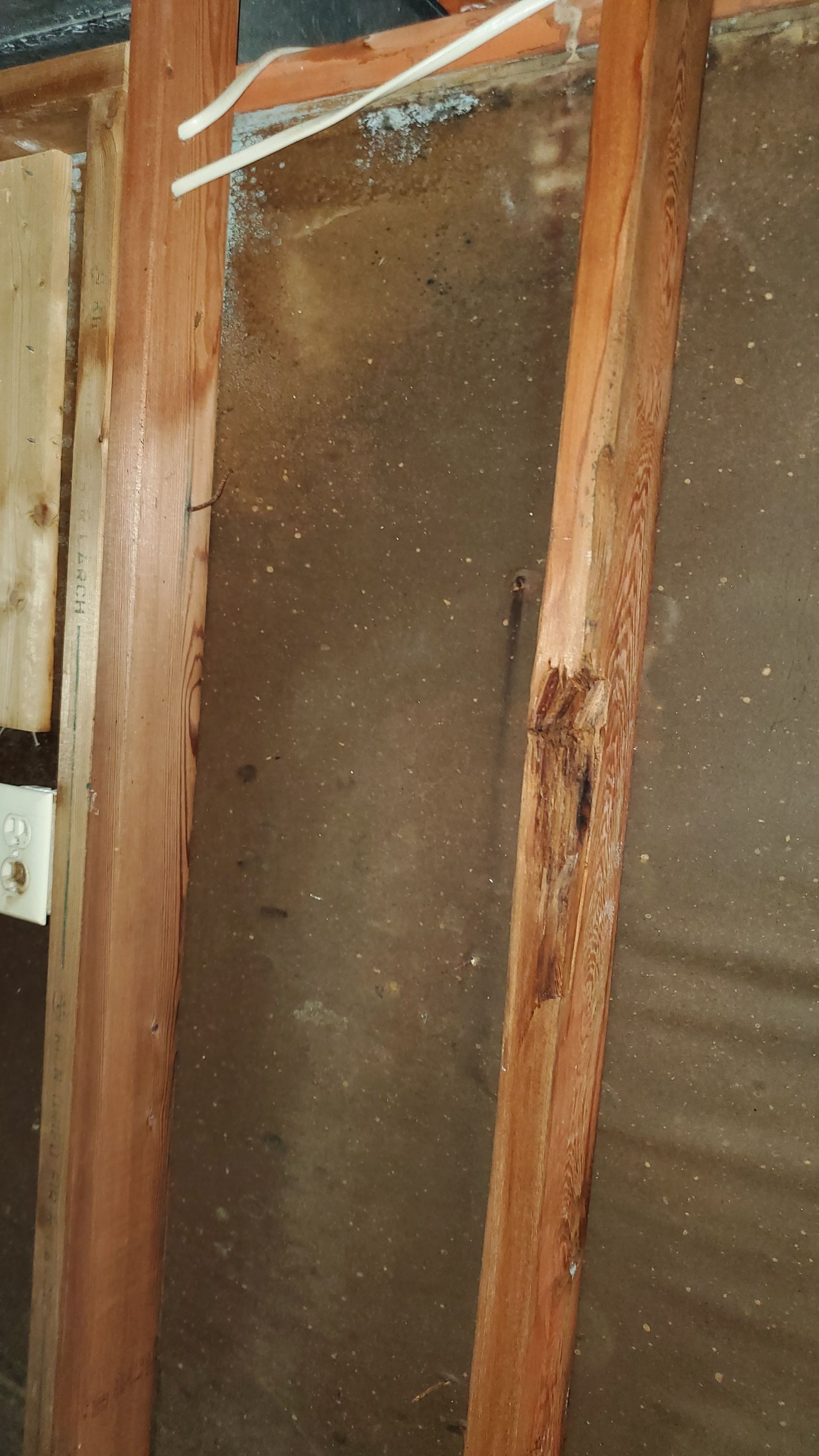 A close up of a piece of wood with a hole in it.