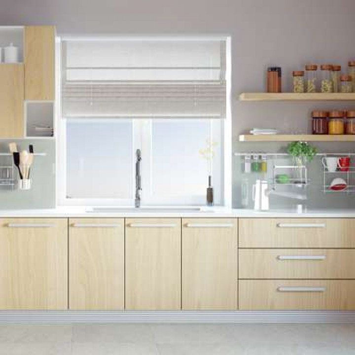 thermally fused laminate kitchen cabinet