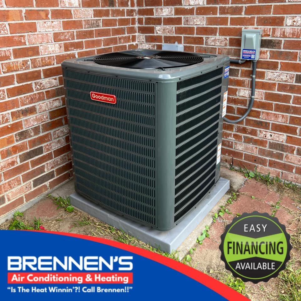 An ad for brennen 's air conditioning and heating