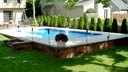 Pool In Front Of White House | Temperance, MI | Perfect 10 Pools