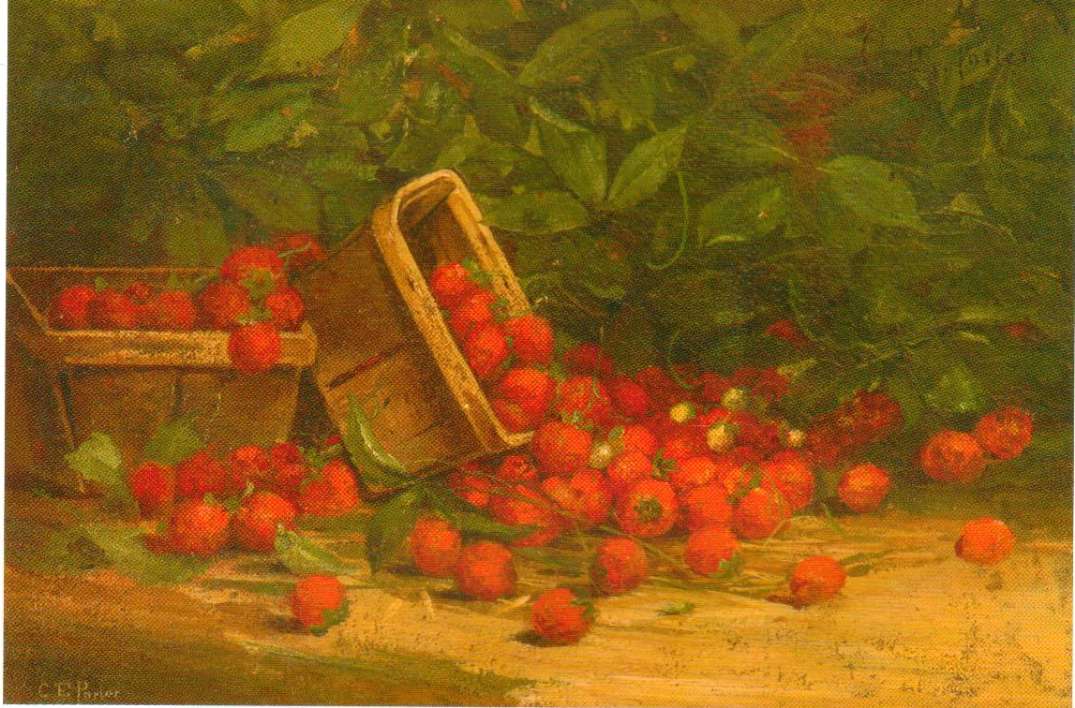 Still Life: Two Baskets of Strawberries, Charles Porter, 1900, Oil on Canvas