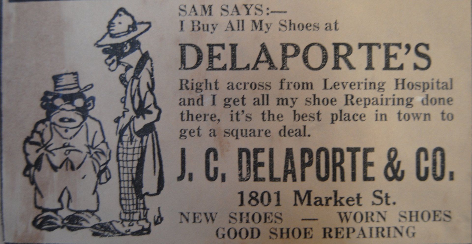 A WHITE MERCHANT'S AD FROM THE HANNIBAL 1927 COLORED DIRECTORY