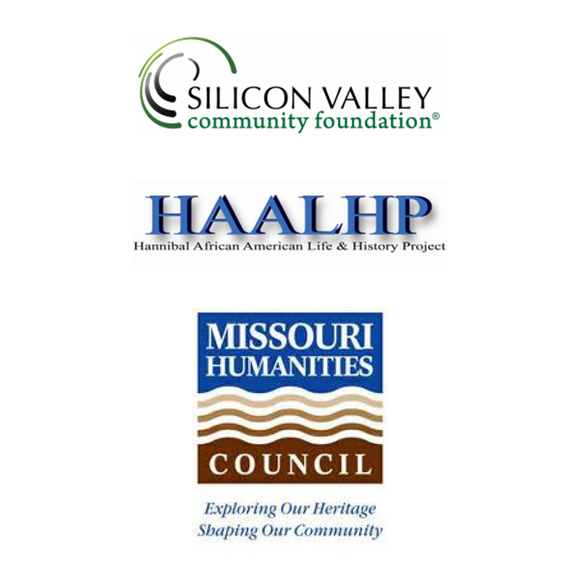 Silicon Valley Community Foundation, Hannibal African American Life and History Project and Missouri Humanities Council Logo