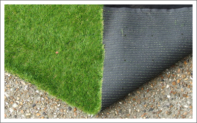 artificial grass before laying