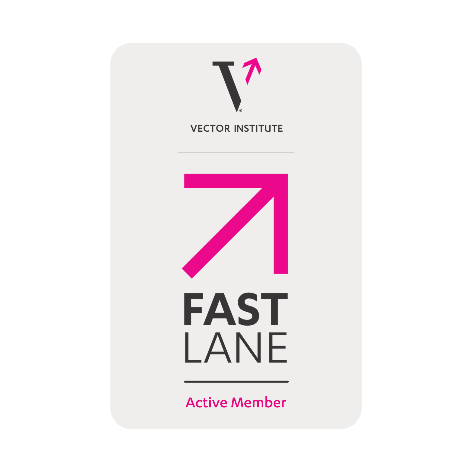 Card with pink upward arrow,