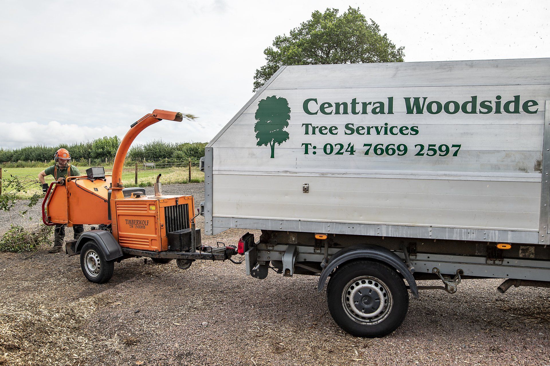 Central Woodside Tree Services woodchipper