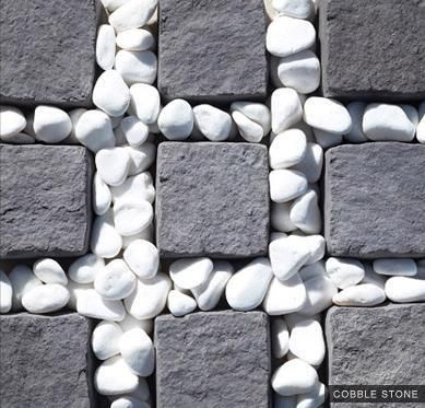 Close Up of a Wall Made of Gray and White Rocks — Edmonds Landscaping Supplies in Bohle Plains, QLD