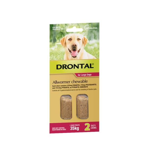 A Package of Drontal Allwormer Chewable for Large Dogs — Edmonds Landscaping Supplies in Bohle Plains, QLD