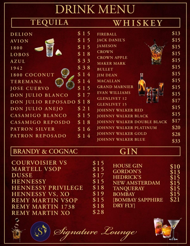Drink Menu