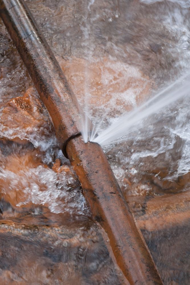 A Close Up of a Broken Pipe With Water Coming Out of It — Gold Coast Leak Detection in Mudgeeraba, QLD