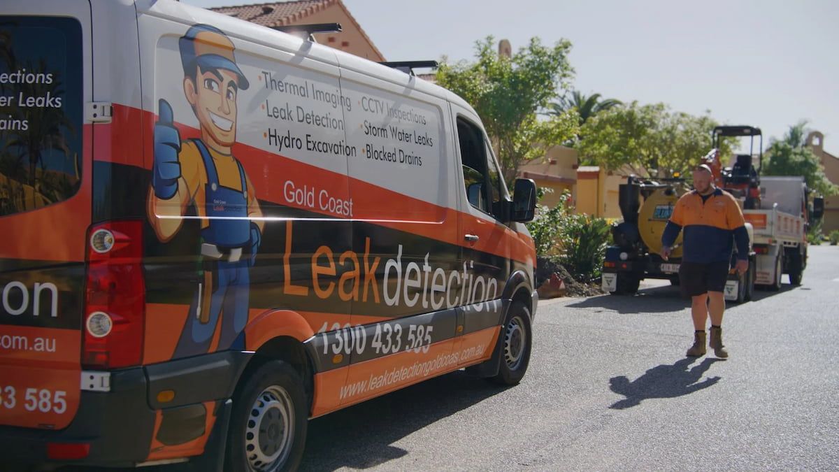 A Leak Detection Van is Parked on the Side of the Road — Gold Coast Leak Detection in Mudgeeraba, QLD