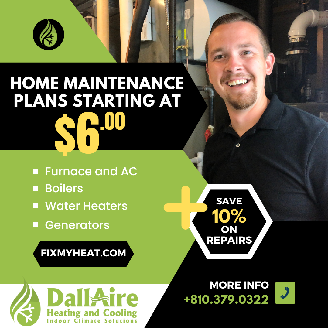 An advertisement for home maintenance plans starting at $ 6.00