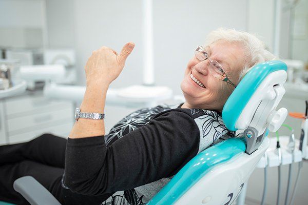 Senior Woman In Dental Clinic — Rogers, AR — Ozark Comprehensive Dentistry