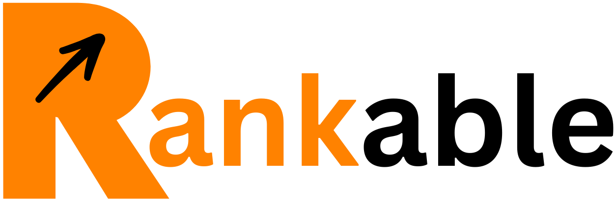 Rankable logo with an upward-pointing arrow in the orange 