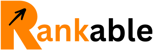 Rankable logo with an upward-pointing arrow in the orange 