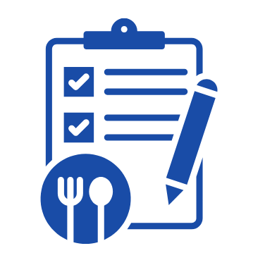 Checkboard with a knife and fork