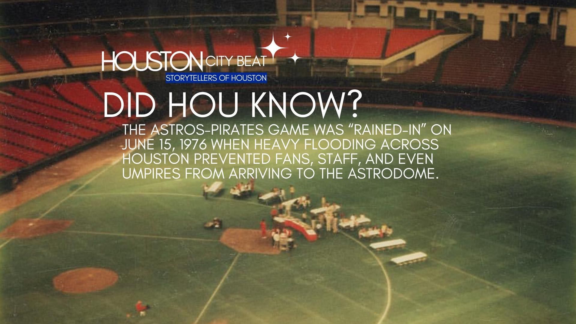 A picture of a baseball field that says did hou know