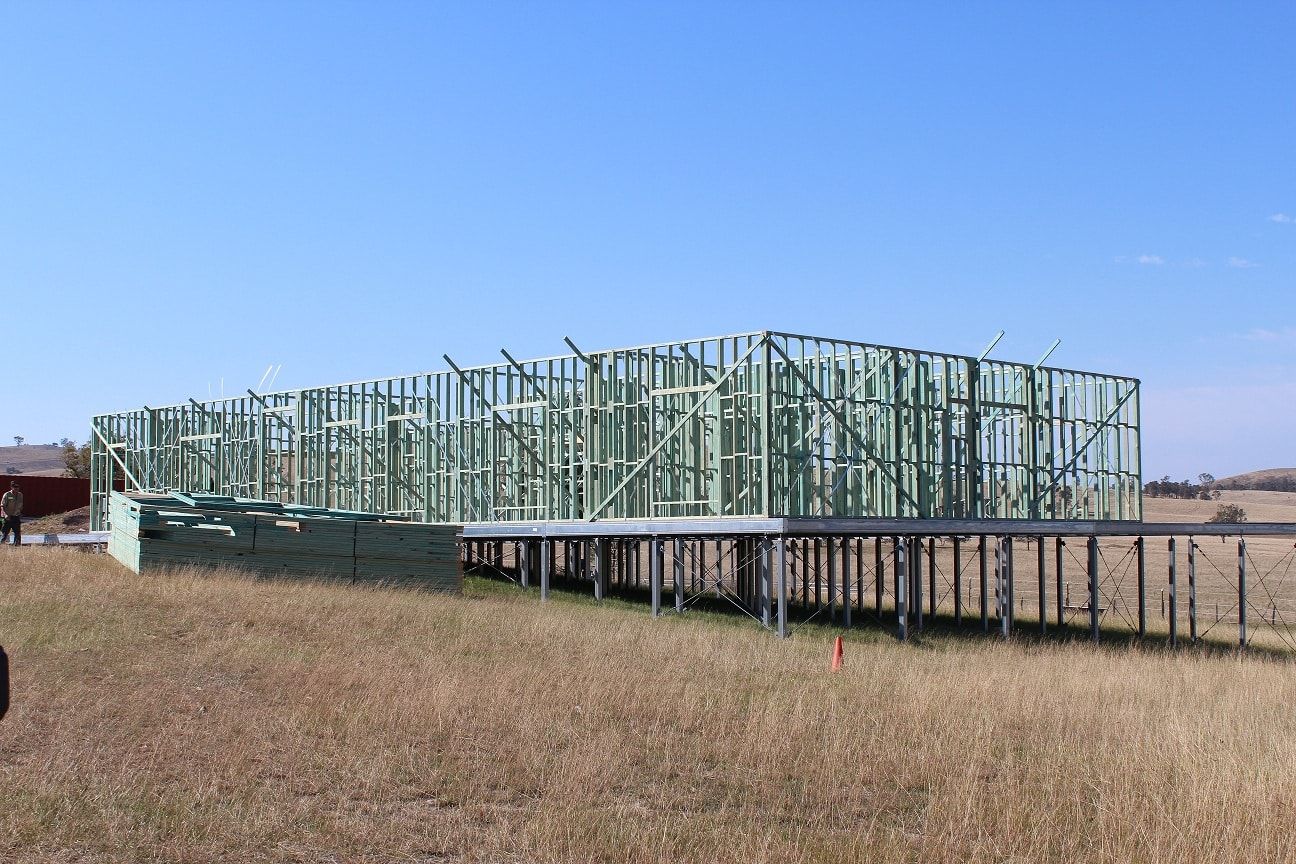 Timber Frame House Wall Structure | Thornton, Nsw | Hunter Frame & Truss