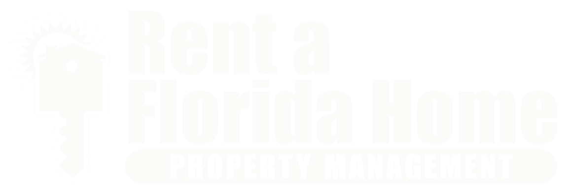 Rent A Florida Home Logo White - footer, go to homepage