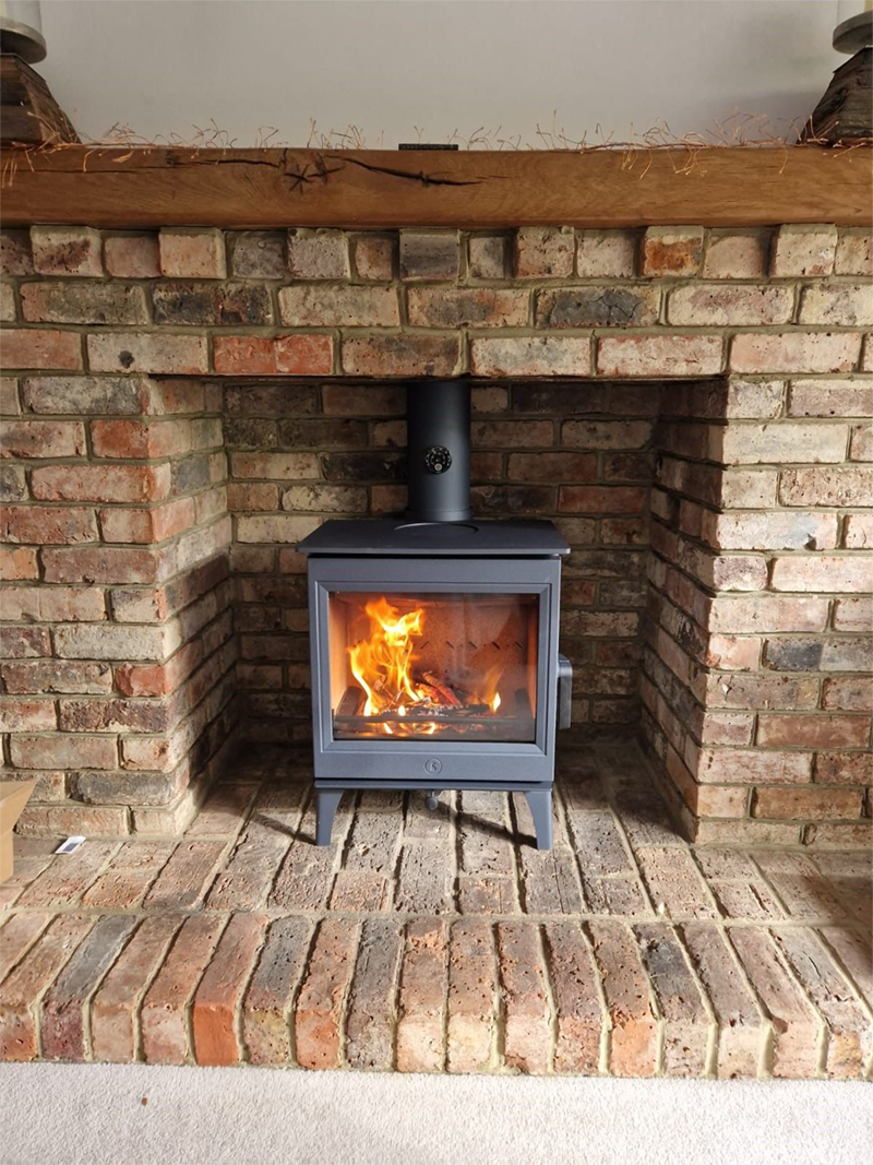 log burner installer lymington