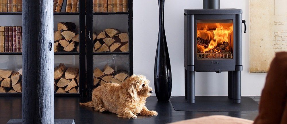 freestanding wood burner installation