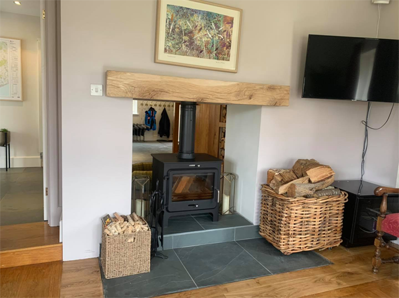 traditional double sided wood burner